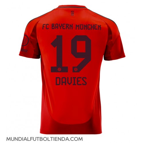 Camiseta Bayern Munich Alphonso Davies #19 Primera Equipación Replica 2024-25 mangas cortas